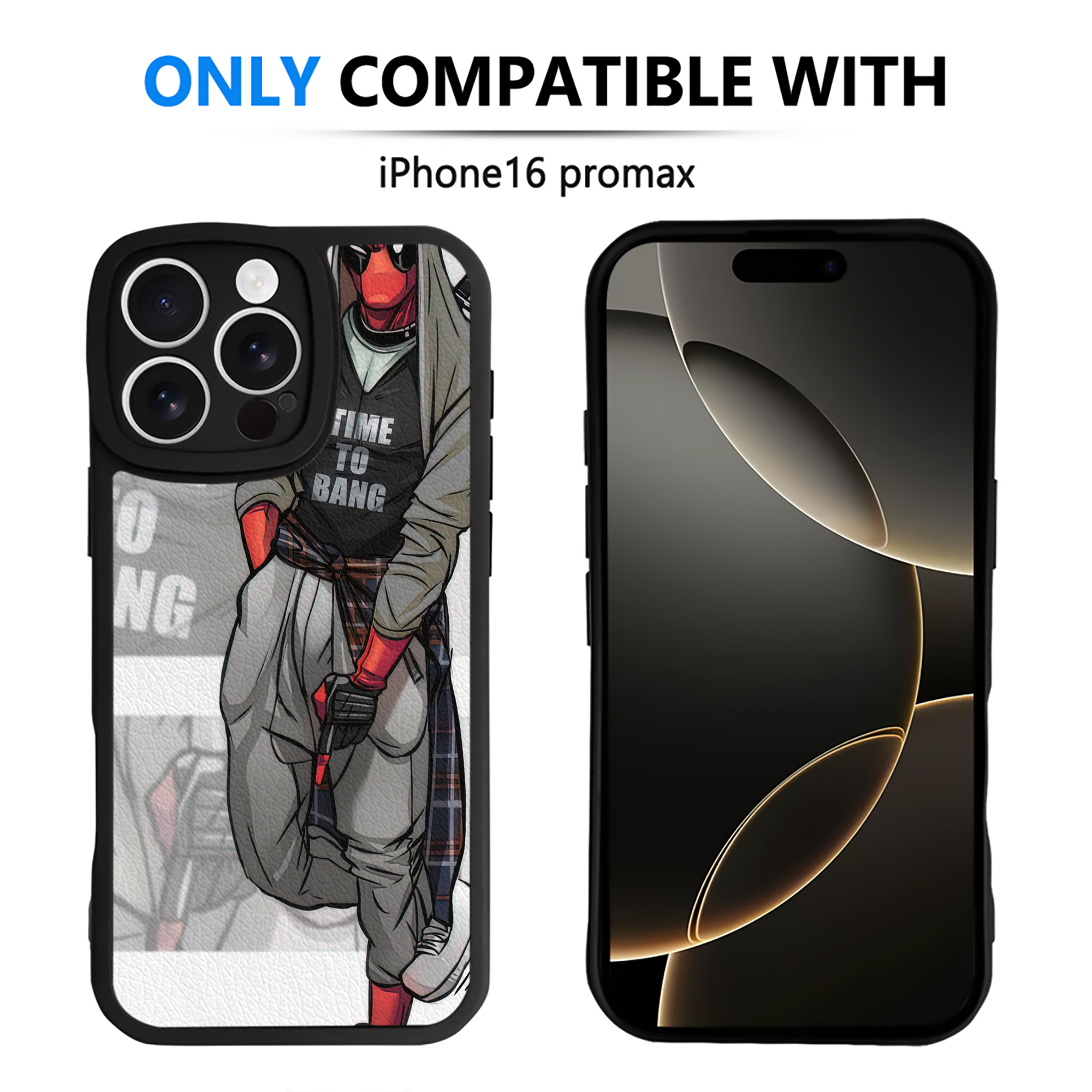 （画像用） Deadpool デッドプール 【iPhone 16シリーズ対応】シリコンスマホケース（レザー調） 材質：シリコン
